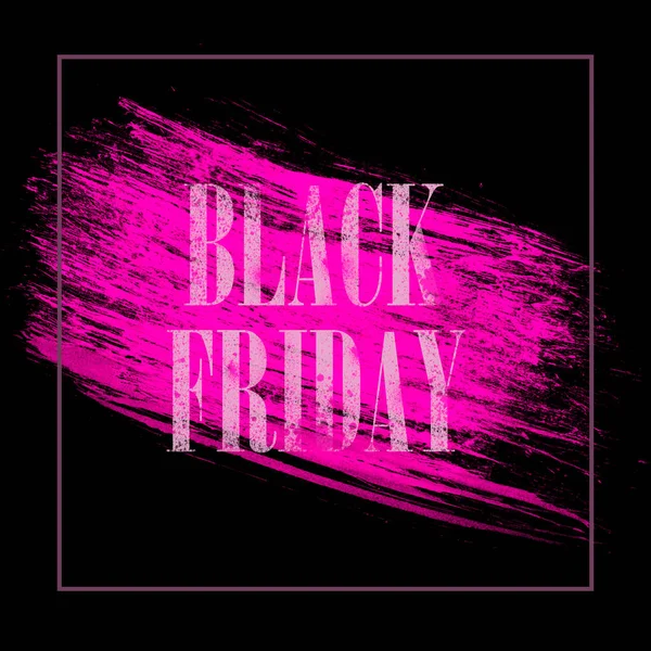 Beautiful Black Friday Concept Banner Purple Paint Smear — Stock Photo, Image