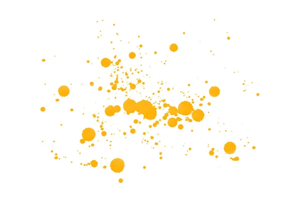 Amarelo Respingo Aquarela Isolado Branco — Fotografia de Stock
