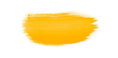 Resim çizimi için sarı boya lekesi beyaz arkaplanda izole edilmiş