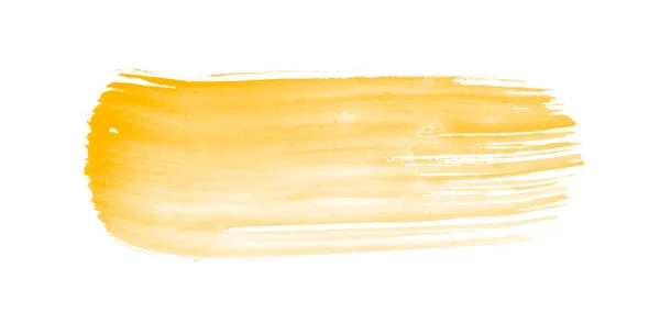 Belos Pincéis Amarelos Isolados Fundo Branco — Fotografia de Stock