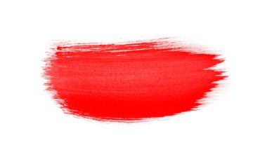 Resim yapmak için kırmızı suluboya fırçası