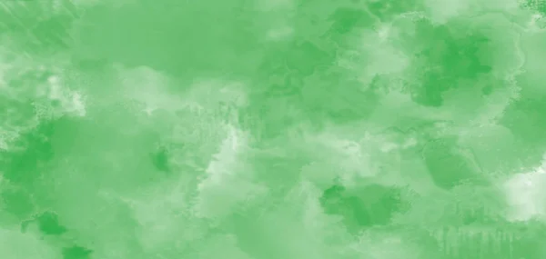 Grön Akvarell Banner Koncept Abstrakt Textur Bakgrund För Webbplats Eller — Stockfoto