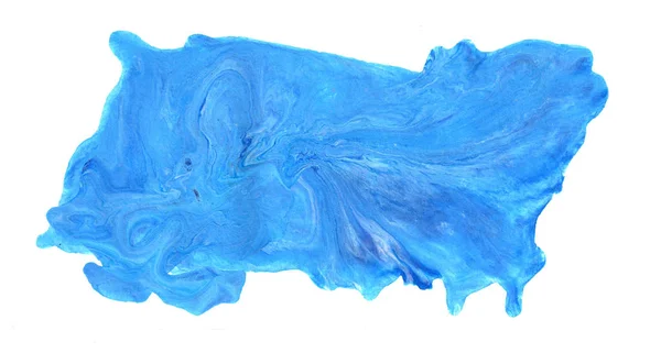 Abstract aquarel blauw vlek geïsoleerd op witte achtergrond — Stockfoto