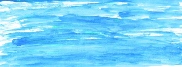 Aquarelblauwe vlekken als abstracte achtergrond. — Stockfoto