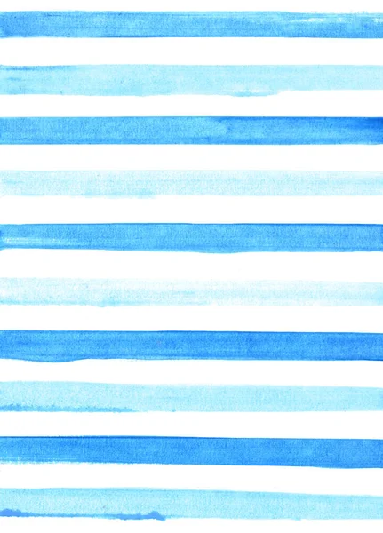 Fondo geométrico abstracto de rayas azules acuarela — Foto de Stock