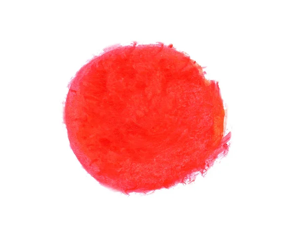 Rood en oranje met de hand getekende aquarelcirkel als achtergrond — Stockfoto