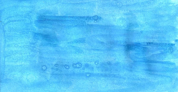 Abstrakte Winter Aquarell blauer Hintergrund mit Blasen — Stockfoto