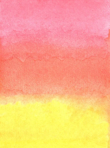 Abstract aquarel roze, rood, gele verloop achtergrond — Stockfoto