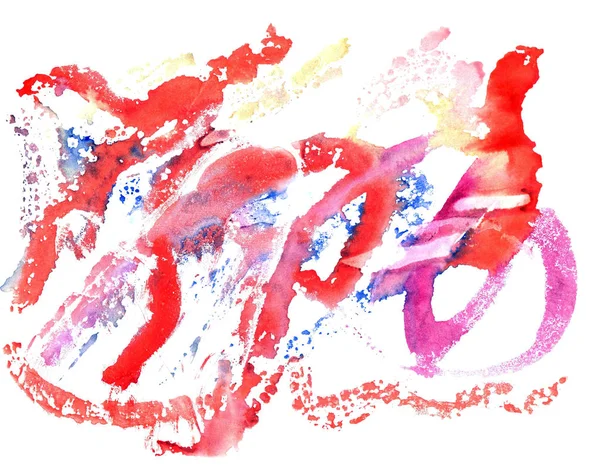 Beyaz arkaplanda çok renkli suluboya lekeleri