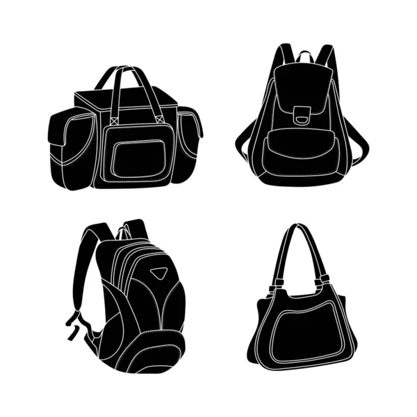 Sac silhouette vectoriel design — Image vectorielle