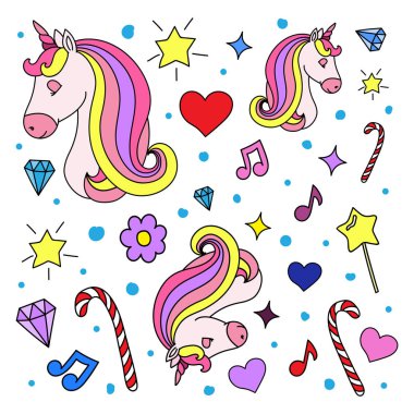 tek boynuzlu at çizim stili