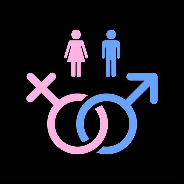 女性和男性性别图标 — 图库矢量图片
