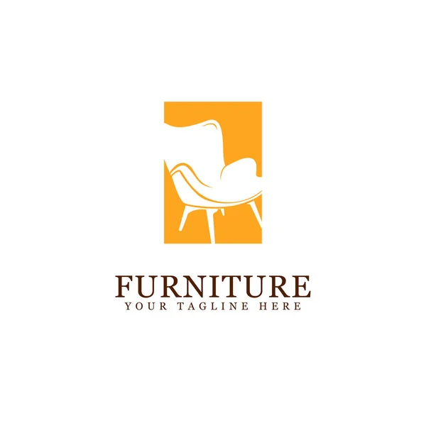 Chair furniture logo — Stock Vector