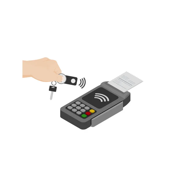 Clé de paiement NFC fob — Image vectorielle