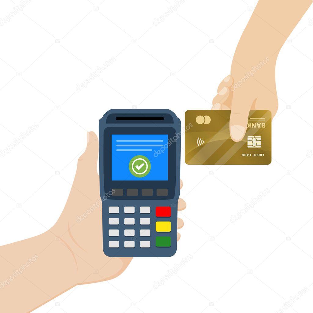 Contactless payment vector illustration