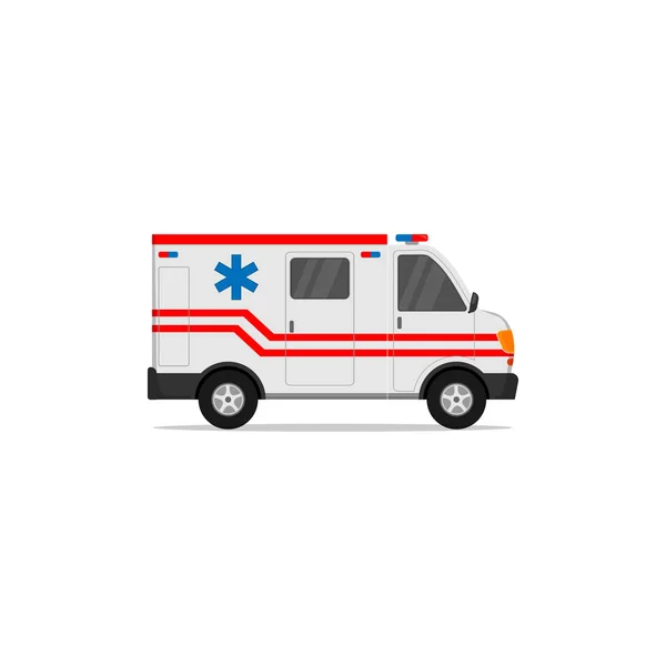 Progettazione vettoriale ambulanza in bianco con strisce rosse — Vettoriale Stock