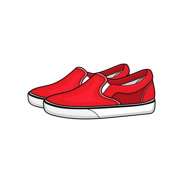 Vector ontwerp van rode sneakers — Stockvector