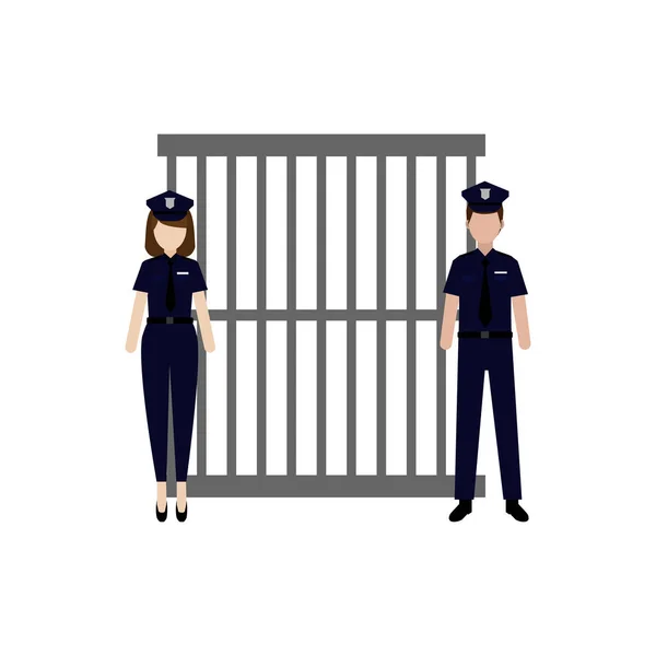 Profesión policial ilustración diseño — Vector de stock
