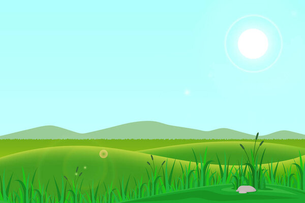illustration of meadow