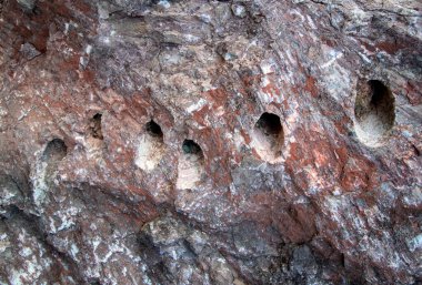 Taş ocağındaki mermer taşın dokusu..