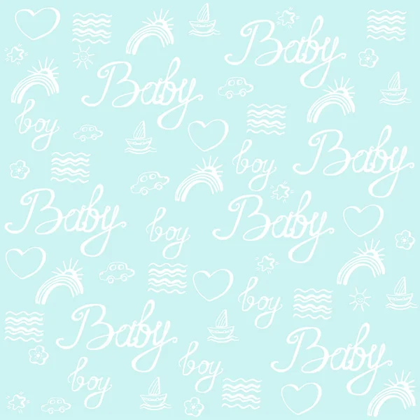 Sanfte Babyvektorgrafik Aus Babyartikeln — Stockvektor