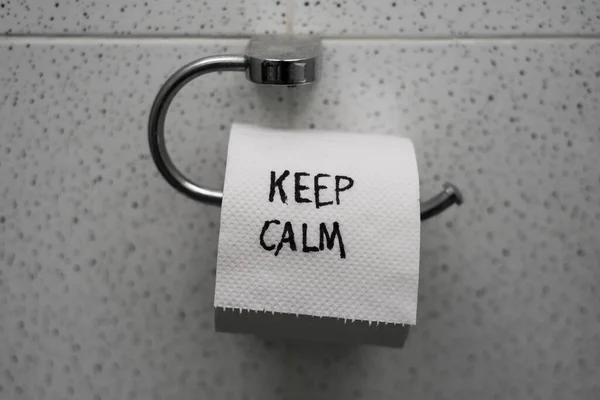 Toilet Roll Het Nieuwe Symbool Van Kudde Mentaliteit Met Blijf — Stockfoto