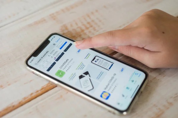 Sydney Australie Lundi Avril Nouvelle Application Dépistage Covid19 Covidsafe Est — Photo