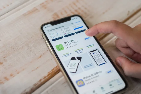Sydney Avustralya Nisan Pazartesi Yeni Covid19 Izleme Uygulaması Covidsafe Avustralya — Stok fotoğraf