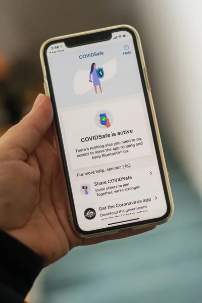 Sydney Australie Lundi Avril Nouvelle Application Dépistage Covid19 Covidsafe Est — Photo