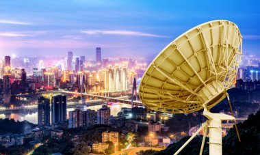 Hangzhou, Çin'in gece görünümü
