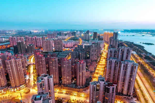 A bird's eye view of the city — Stock Photo, Image