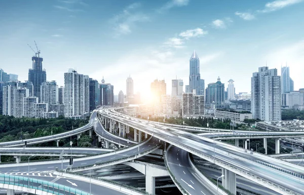 Shanghai, China highway and viaduct — Stock Photo, Image