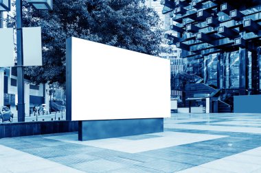 Boş billboard metropolitan şehir sokakları