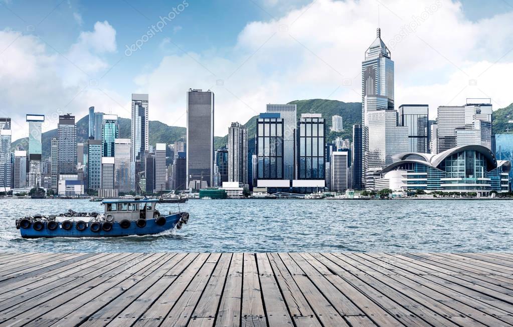 Hong Kong Victoria Harbor coastline