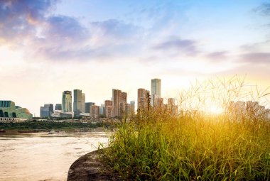 Çin Chongqing kentsel peyzaj