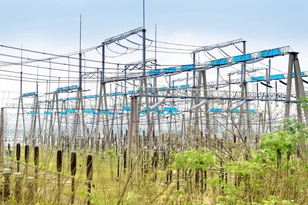 Subestación de potencia de alto voltaje — Foto de Stock