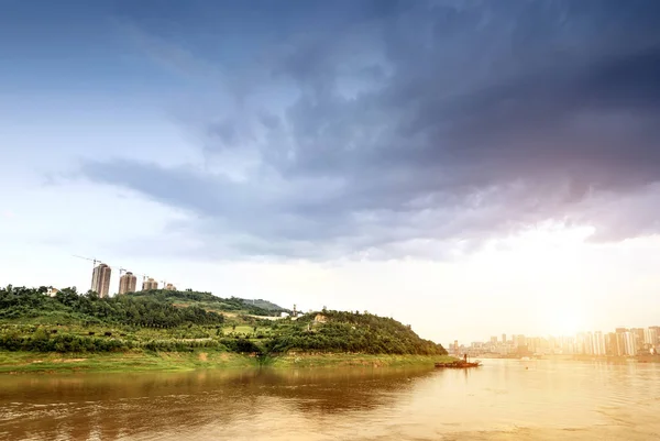 China Yangtze River town landscape — Stock Photo, Image