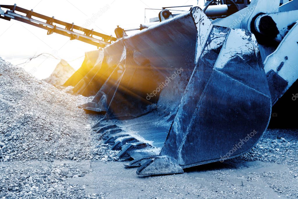 Excavator parked at the site