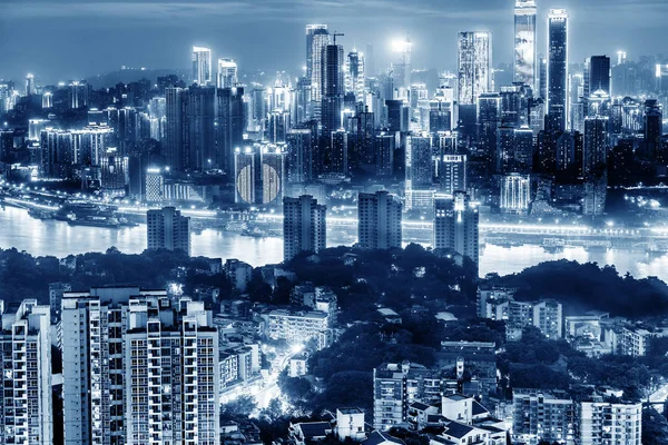 Lumières de ville de Chine Chongqing — Photo