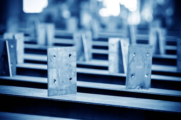 Steel factory stacked steel — Stock Photo, Image