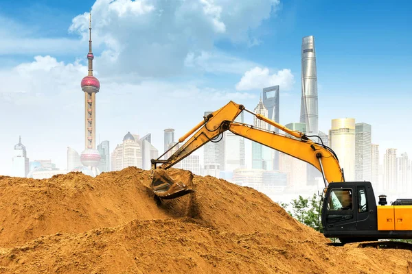 An excavator at work — Stock Photo, Image