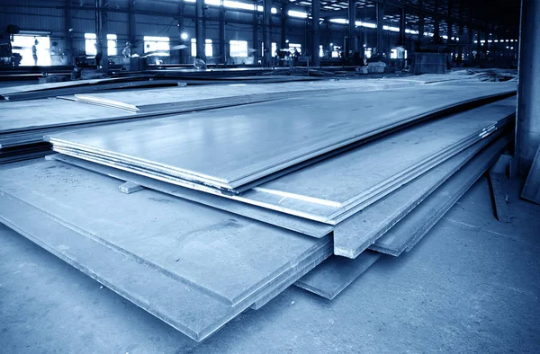 Large steel factory warehouse — Stock Photo, Image