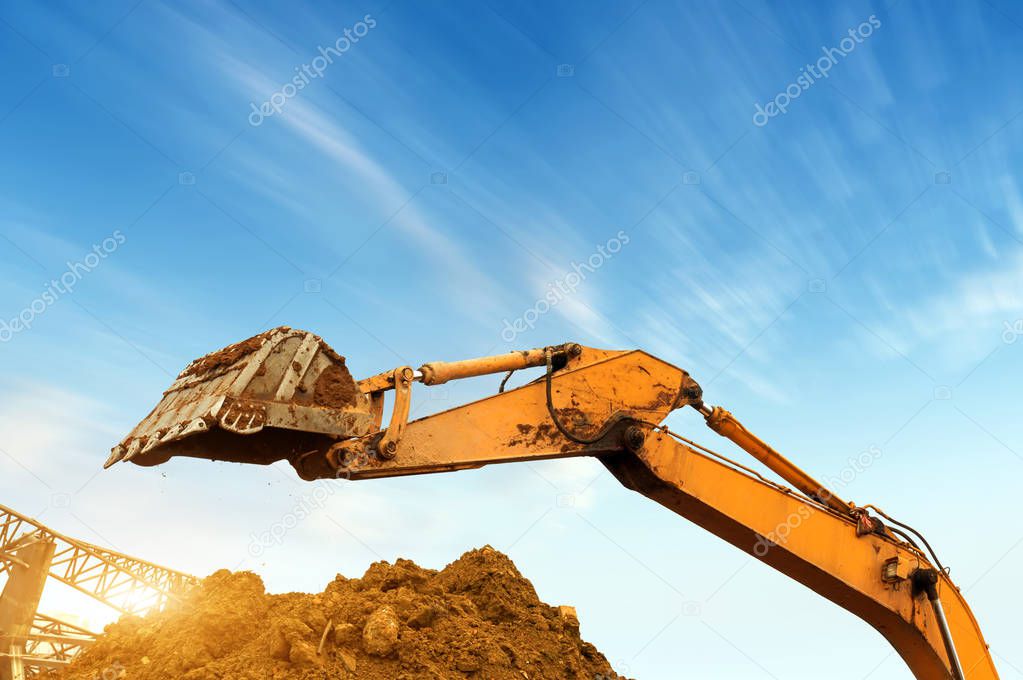 Excavator at work