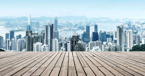 Magas épületek a Hong Kong Island — Stock Fotó