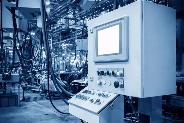 Auto tela de controle de robô de produção — Fotografia de Stock