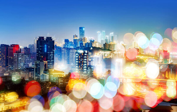 Ночная сцена в Чунцине
