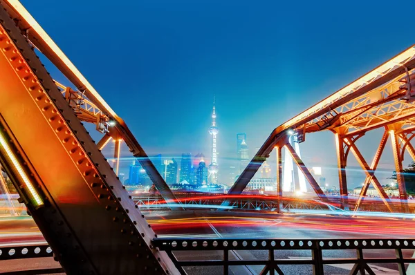 Shanghai bund natt — Stockfoto