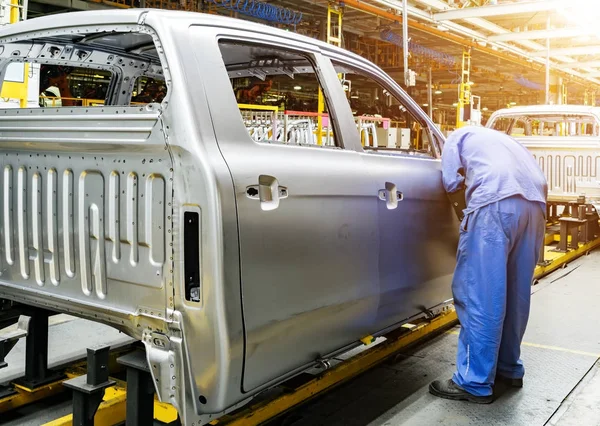 Línea de producción de automóviles — Foto de Stock