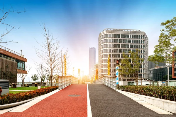 Shanghai skyline van de stad — Stockfoto