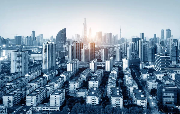 Shanghai pudong staden byggnad — Stockfoto